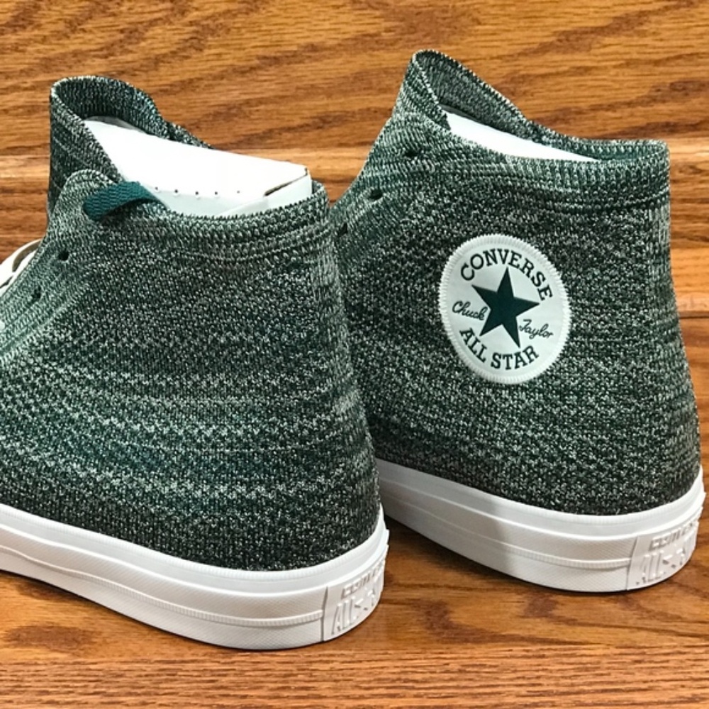 Converse CTAS Hi Dark Atomic Teal Igloo White Shoes - Picture 3 of 6